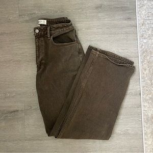 Brown Abercrombie Curve Love Jeans